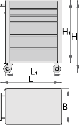 Carucior de scule EUROSTYLE UNIOR 608544 s